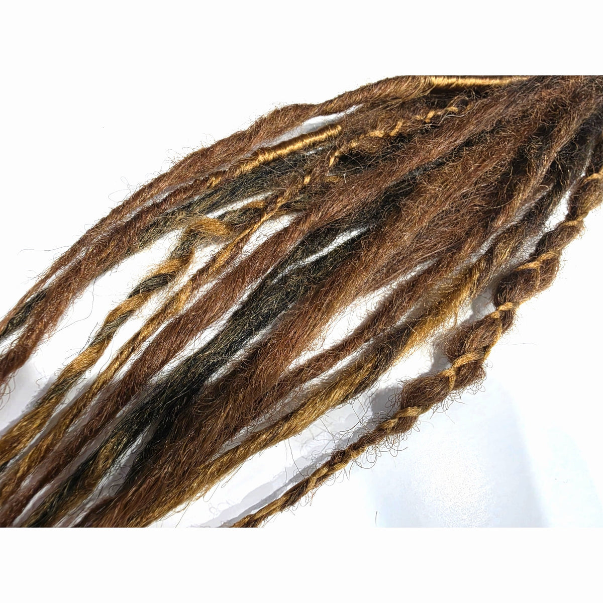 10 SE Single Ended Auburn Brown Mix Dreads Dreadlocks Hair Extensions