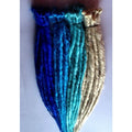60 SE Single Ended Blonde Blue Dreads Dreadlocks Hair Extensions