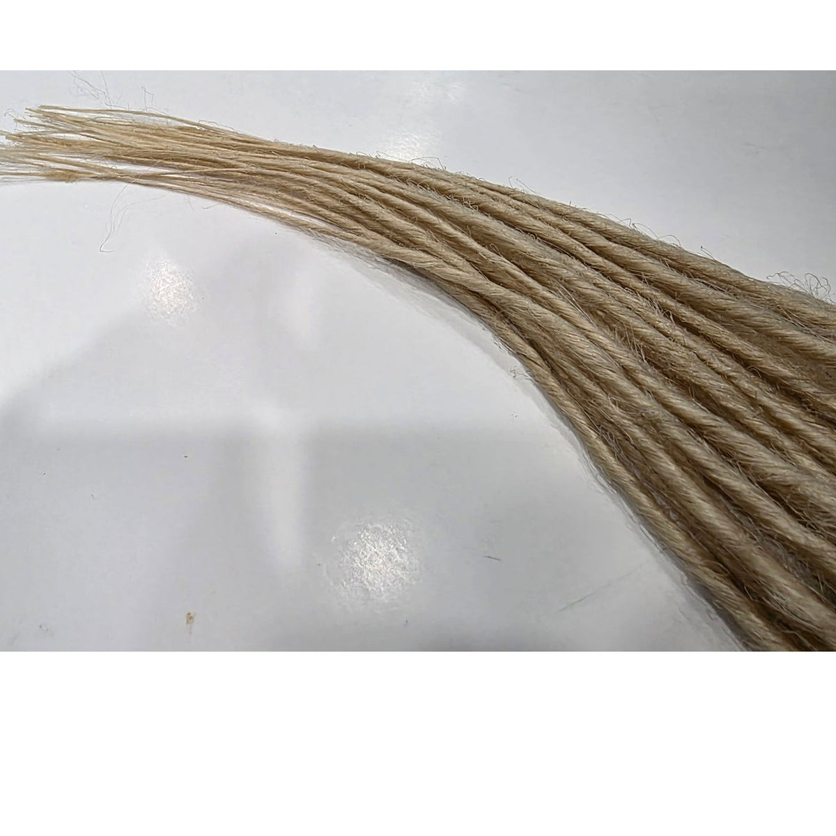 20 clip in synthetic dreadlocks – platinum blonde dreads on handmade weft, 2 clips