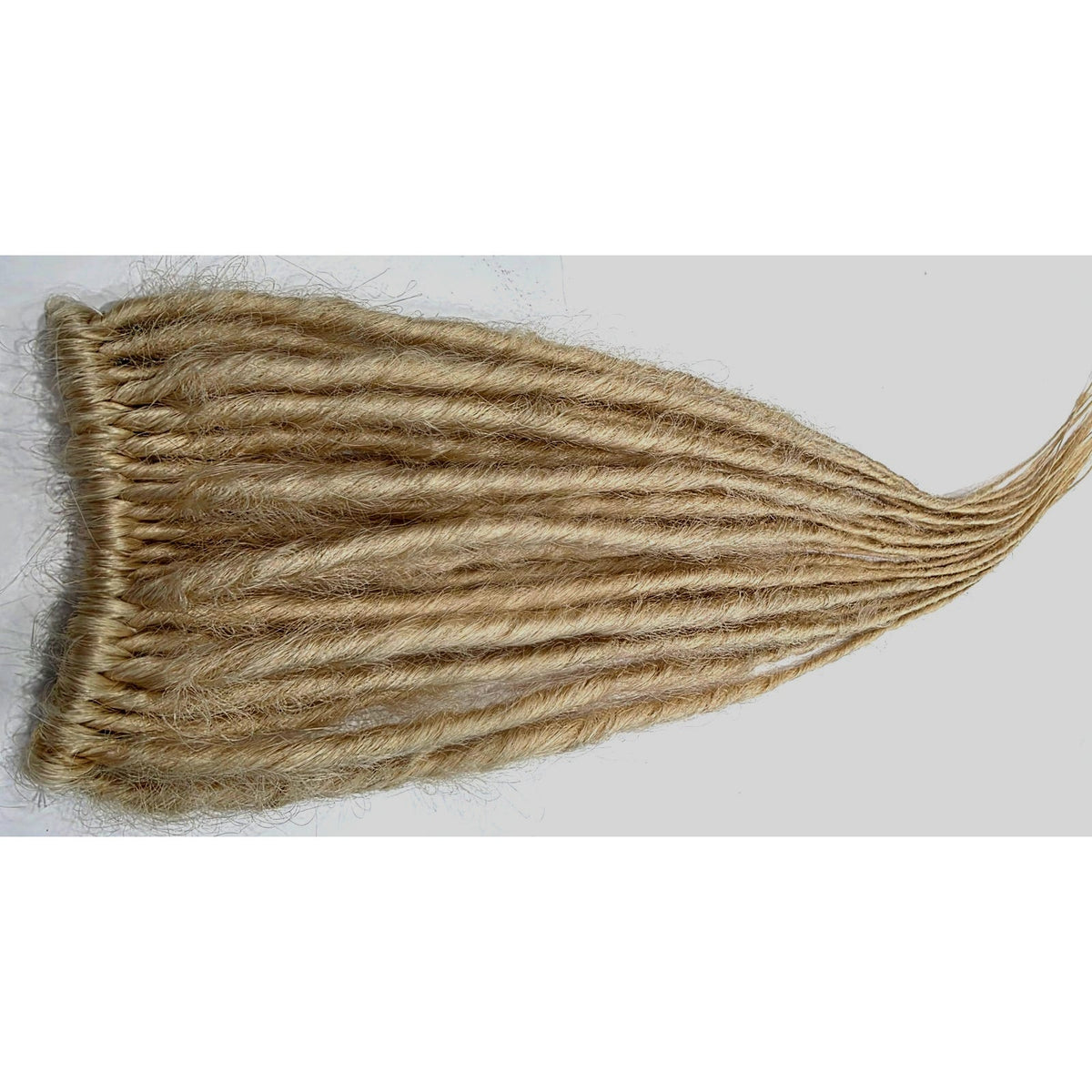 20 clip in synthetic dreadlocks – platinum blonde dreads on handmade weft, 2 clips
