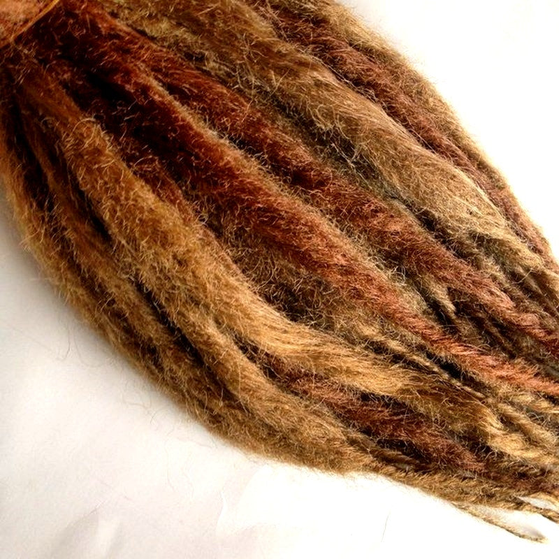 30 SE Single Ended Dreads Dreadlocks Hair Extensions Ginger Brown Blonde