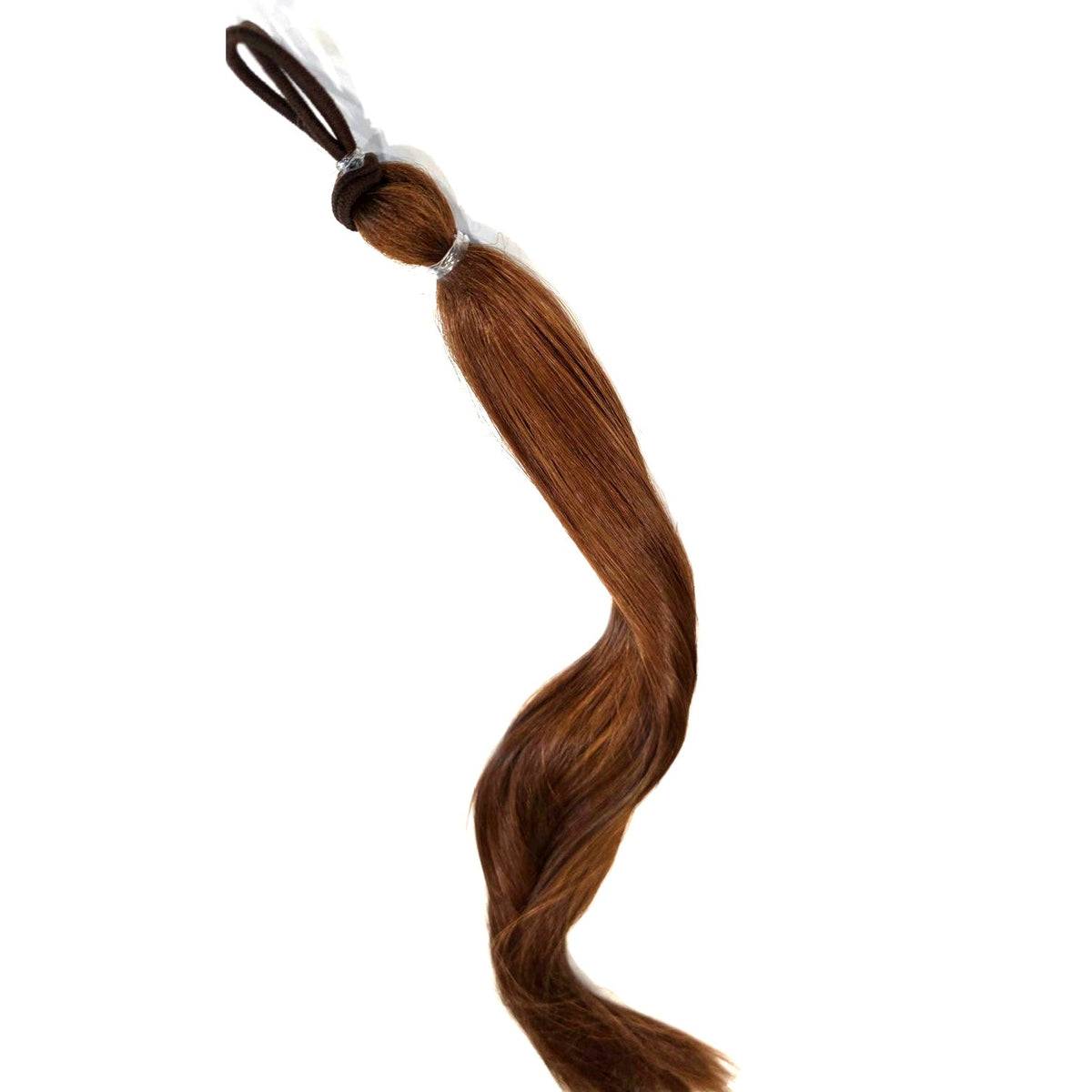 Light auburn ponytail extension 24 inch, color 30 reddish brown straight synthetic hair fall