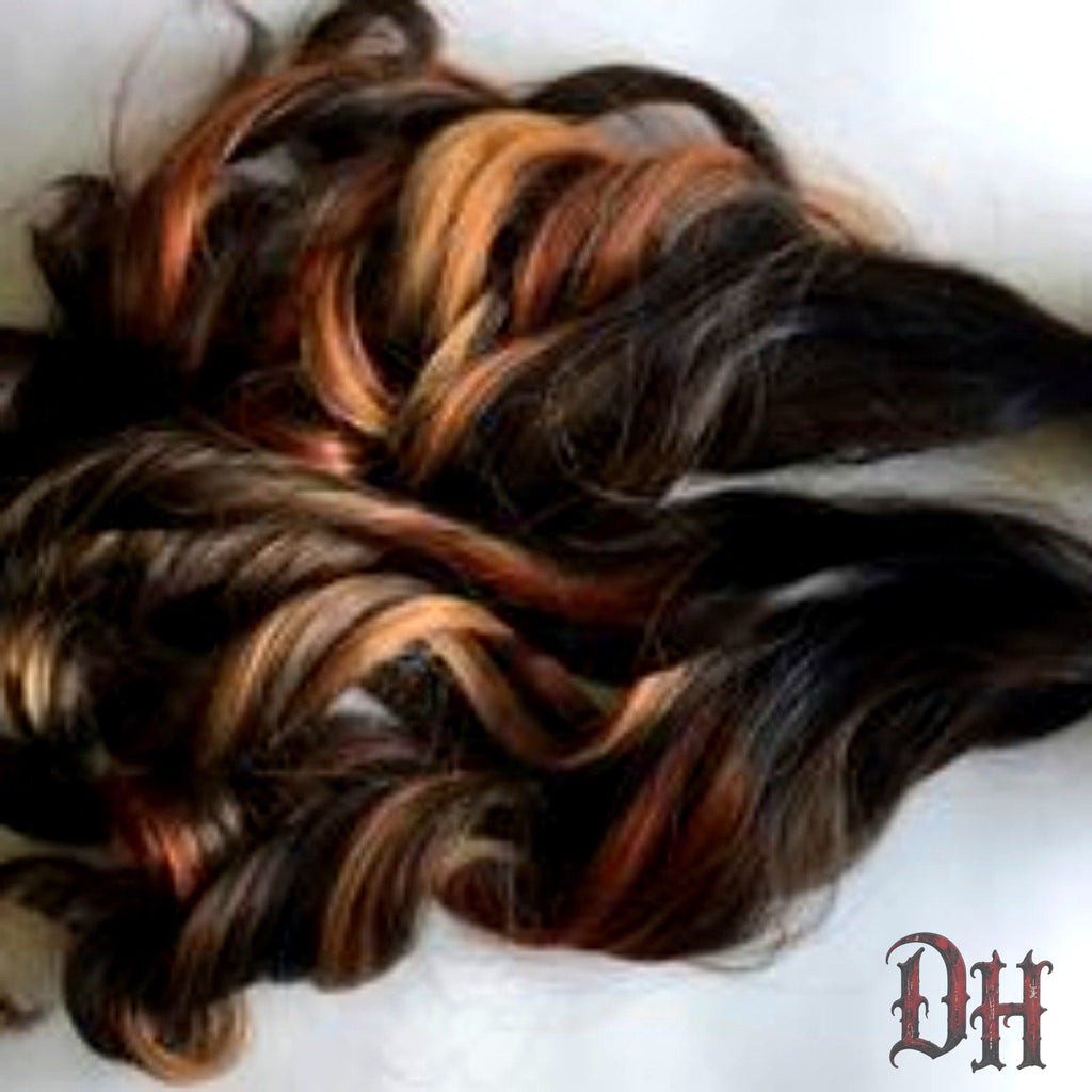 Black Brown Gold Auburn Balayage Ombre Human Hair Extensions Full Set