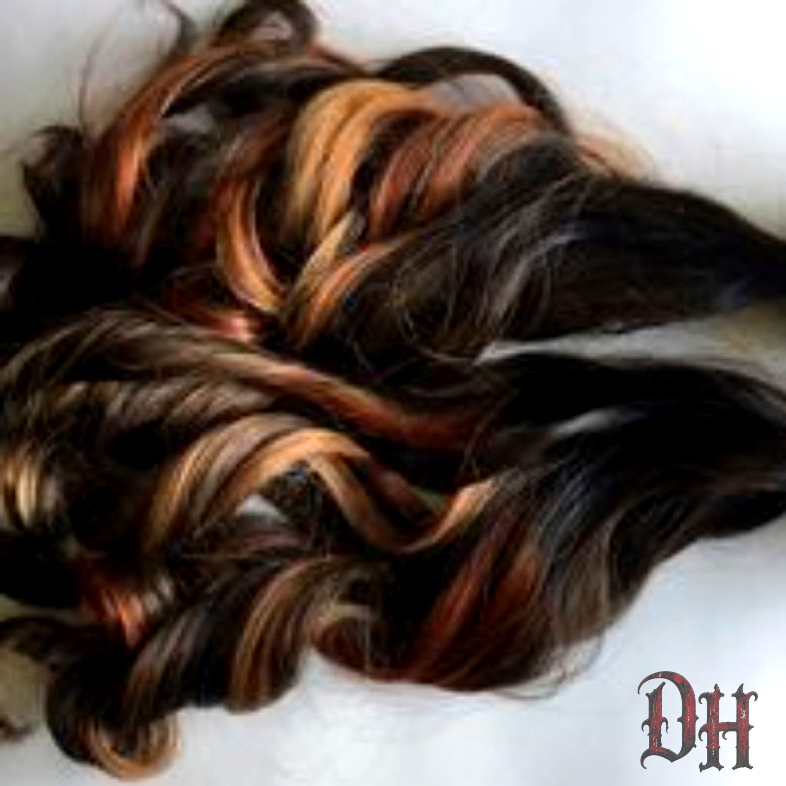 Black Brown Gold Auburn Balayage Ombre Human Hair Extensions Full Set