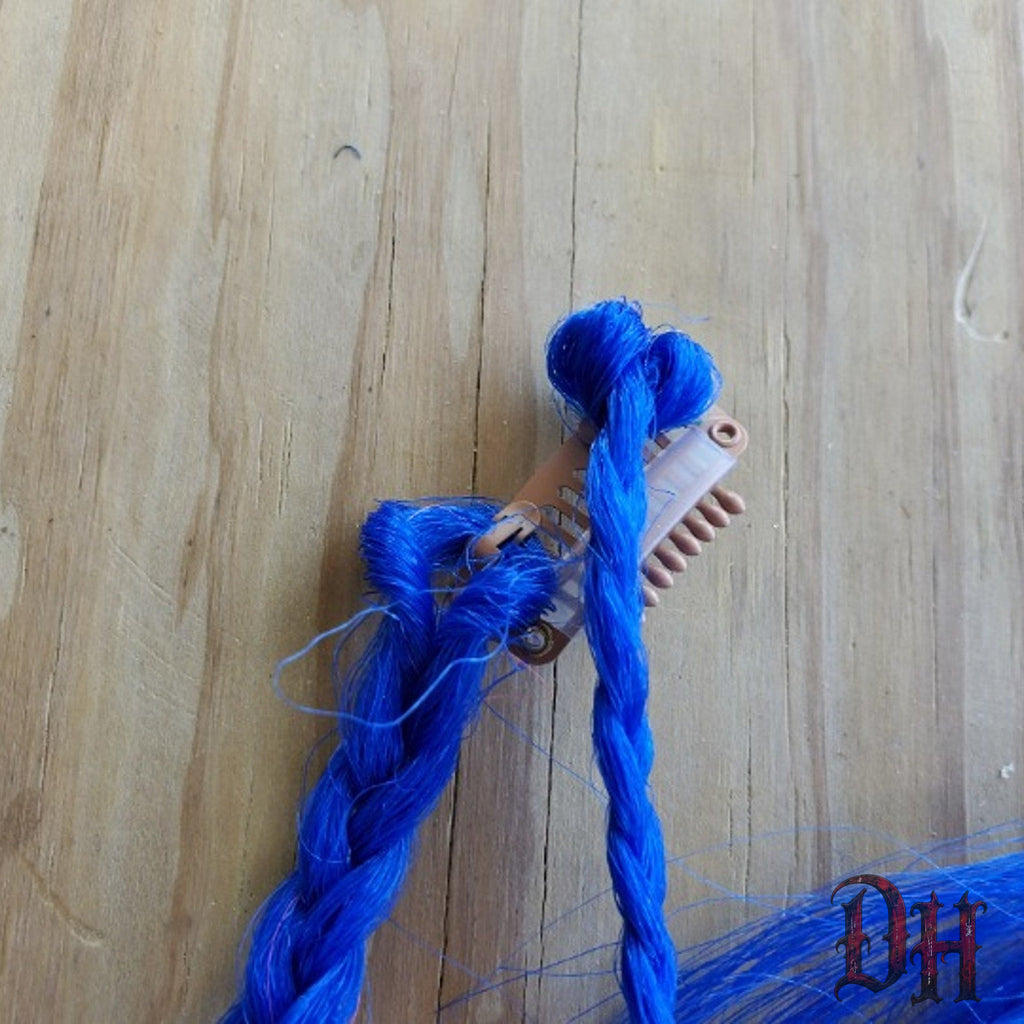 Blue Clip in Braids Hair Extensions Brand new