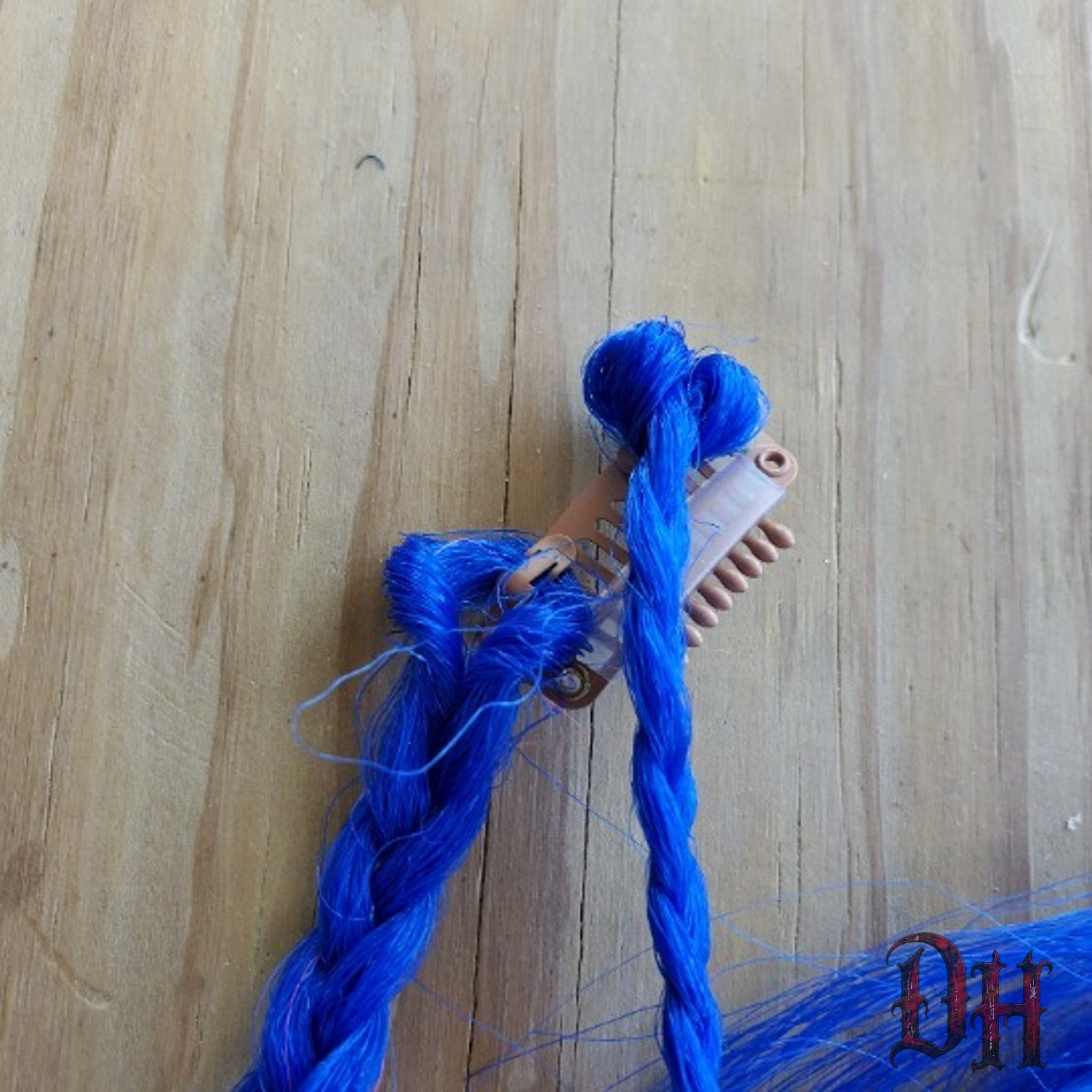 Blue Clip in Braids Hair Extensions Brand new