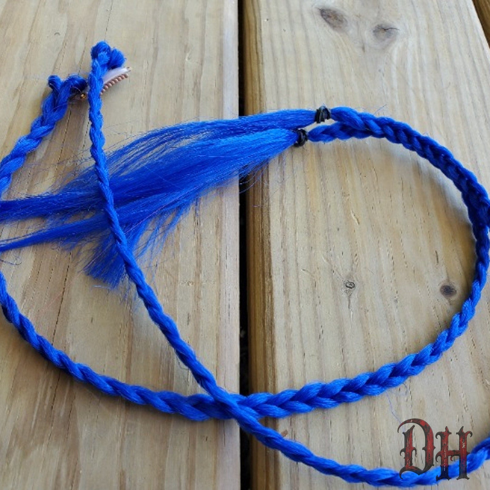 Blue Clip in Braids Hair Extensions Brand new