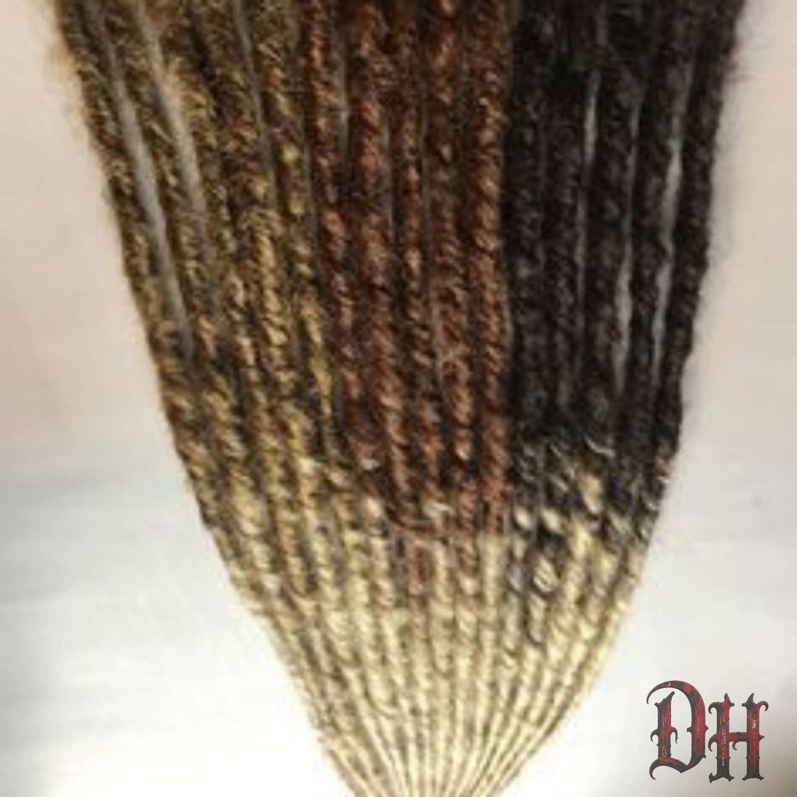 Brown Auburn Blonde Clip in Dreads Dreadlocks Ombre Hair Extensions