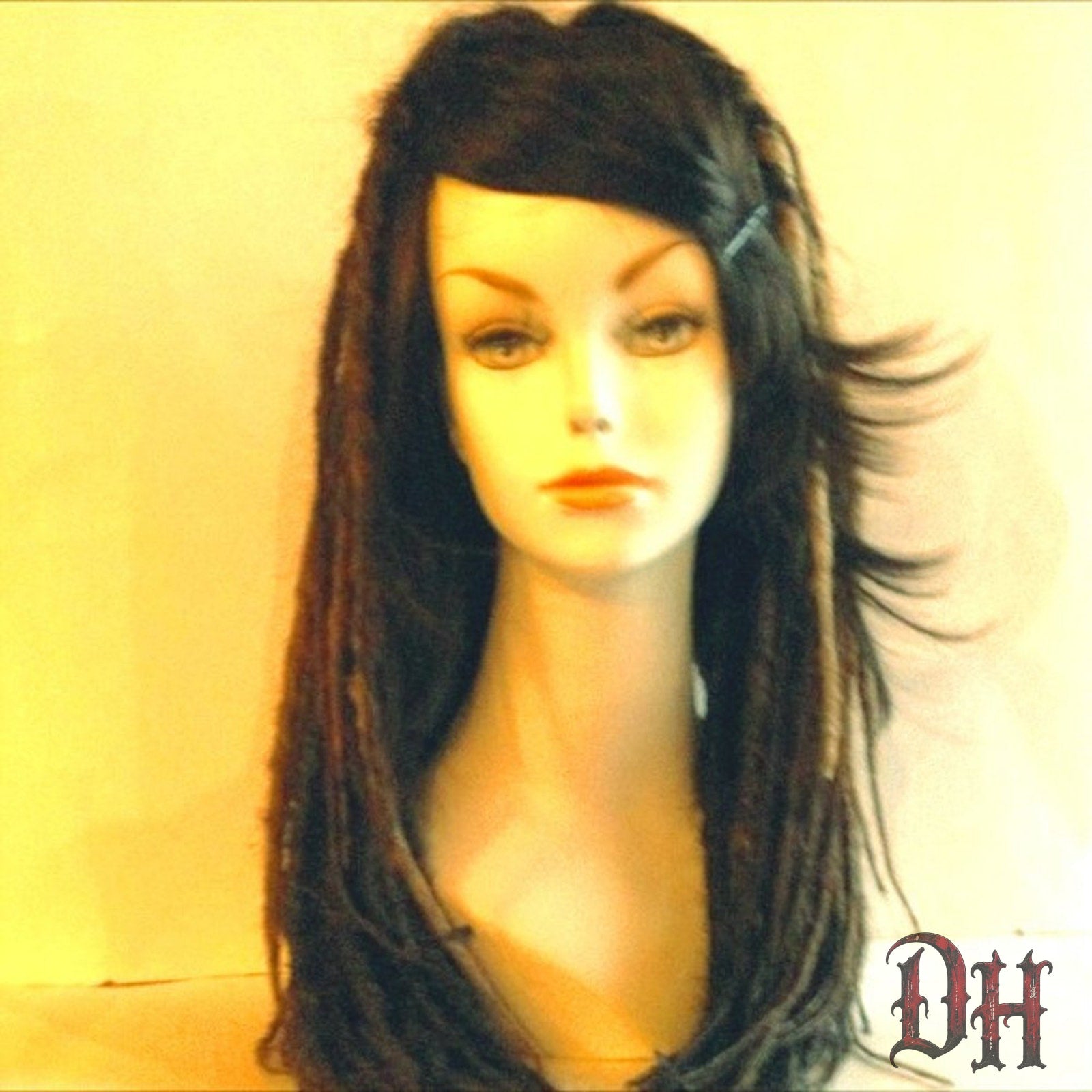 Brown Full Dread Dreadlock Wig With Fringe Bangs