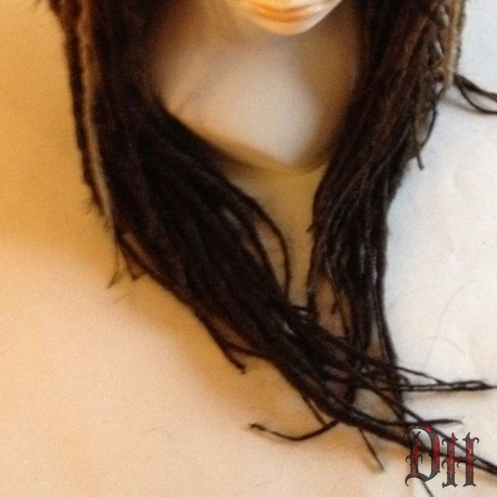 Brown Full Dread Dreadlock Wig With Fringe Bangs