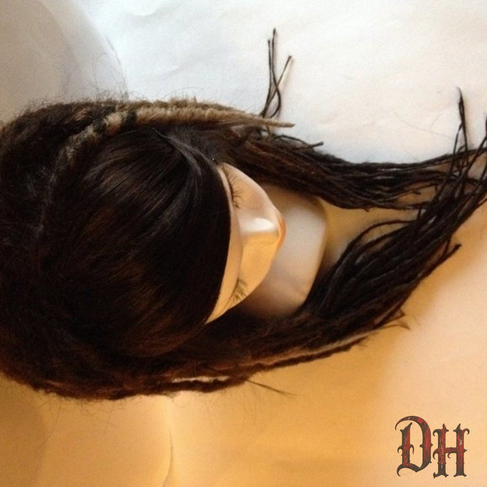 Brown Full Dread Dreadlock Wig With Fringe Bangs