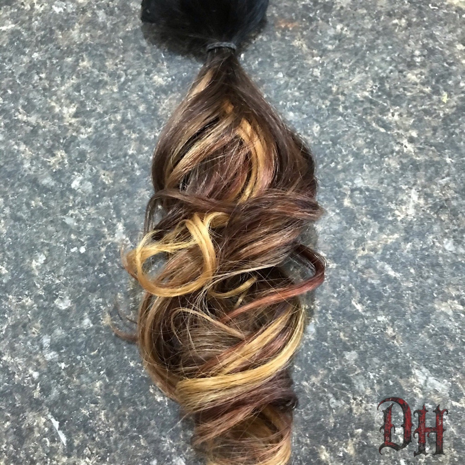 Brown Gold Auburn Balayage Ombre Hair Extensions Clip / Tape Human Hair