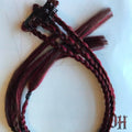 Burgundy Brown Clip in Braids Hair Extensions Long New