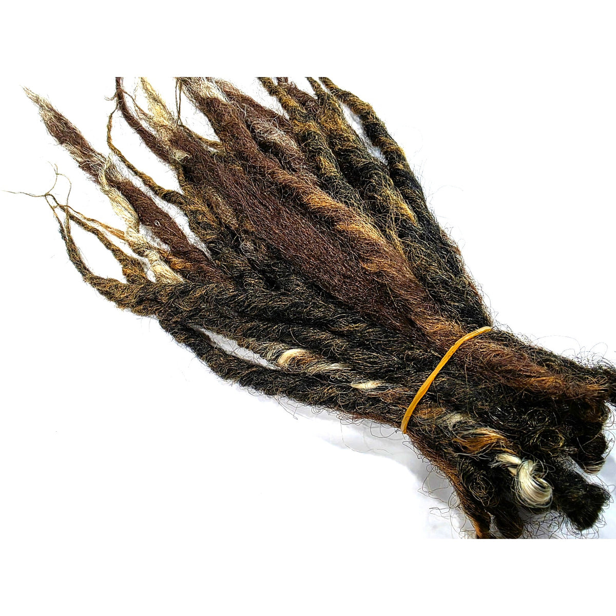 35 SE Single Ended Thick Knotty Brown Blend Dreads Dreadlock Hair Extensions