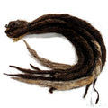 10 SE Single Ended Knotty Brown Blonde Synthetic Dread Dreadlock Hair Extensions