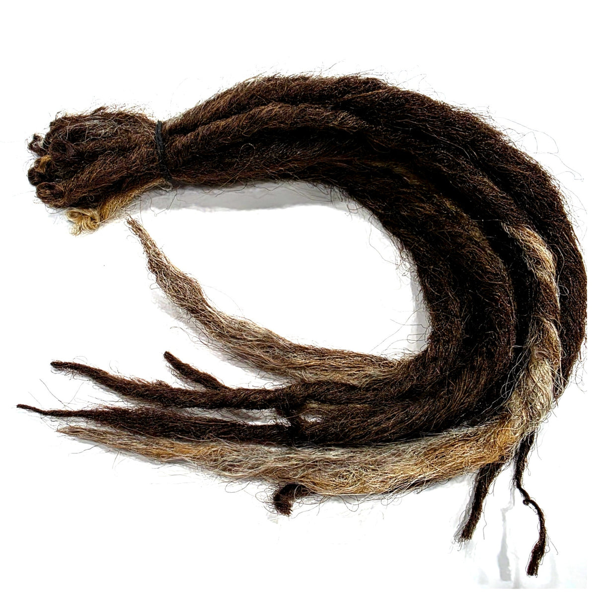 10 SE Single Ended Knotty Brown Blonde Synthetic Dread Dreadlock Hair Extensions