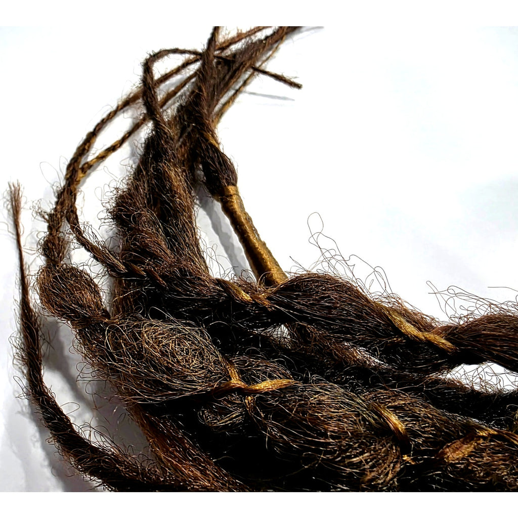 10 SE Single Ended Brown Natural Mix Synthetic Dreads Dreadlocks Hair Extensions