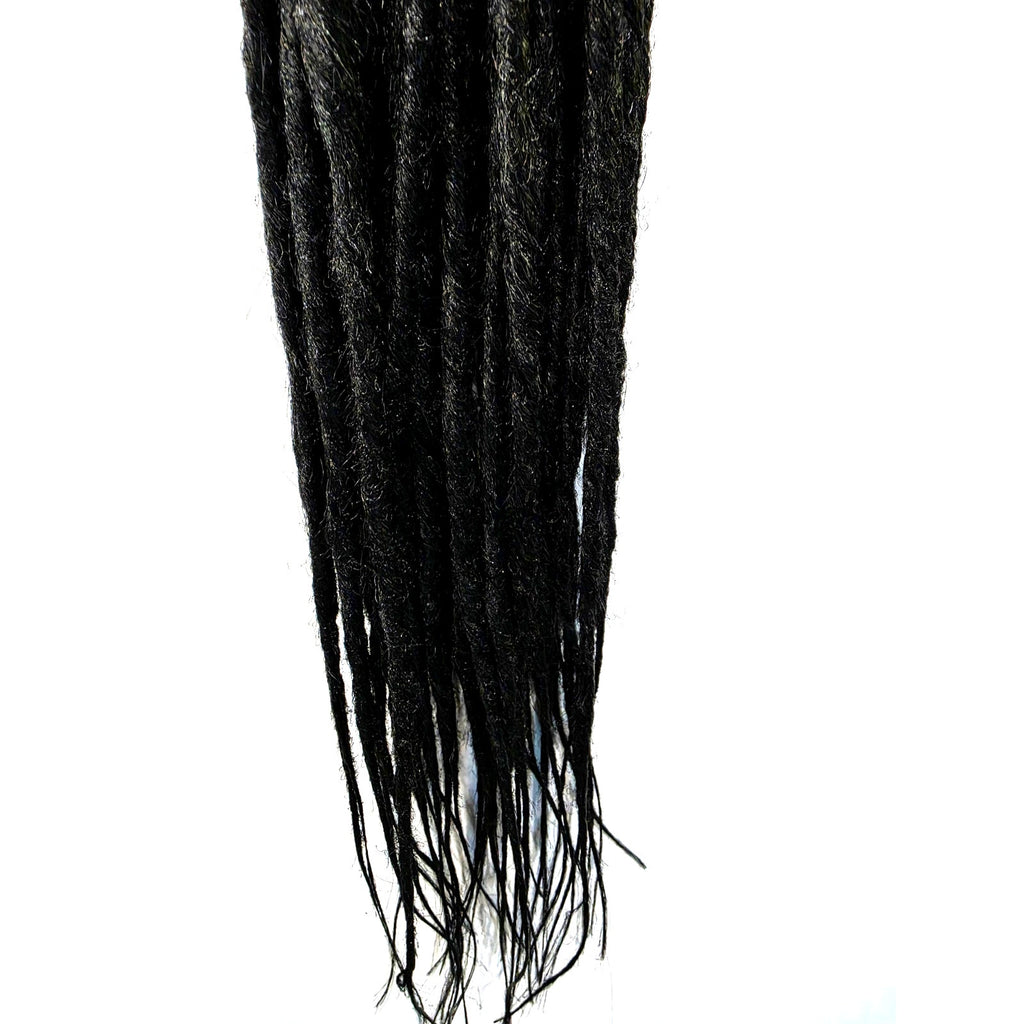 50 SE Single Ended Black #1 Synthetic Dreads Dreadlock Hair Extensions