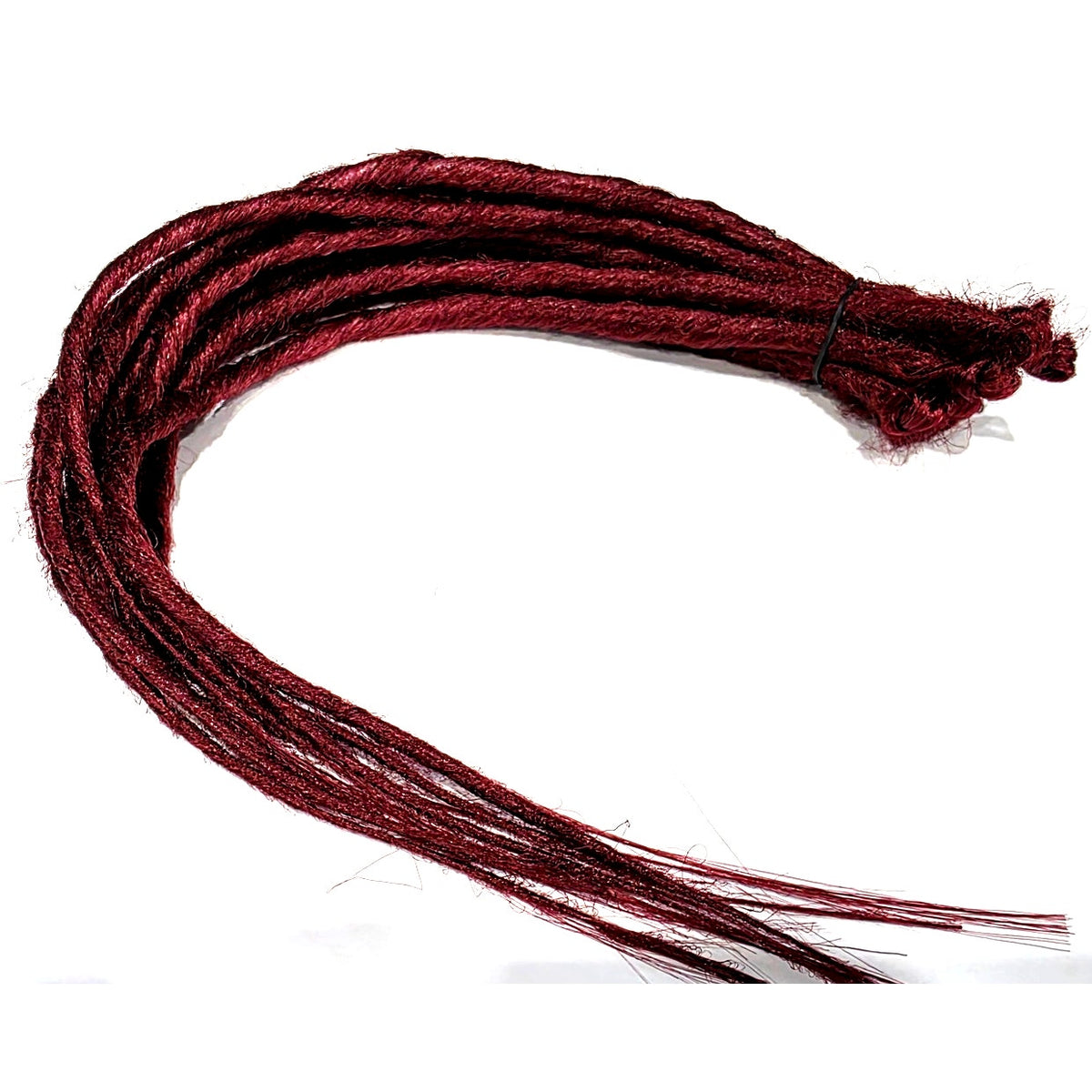 10 SE Single Ended Burgundy Red Synthetic Dreads Dreadlock Hair Extensions