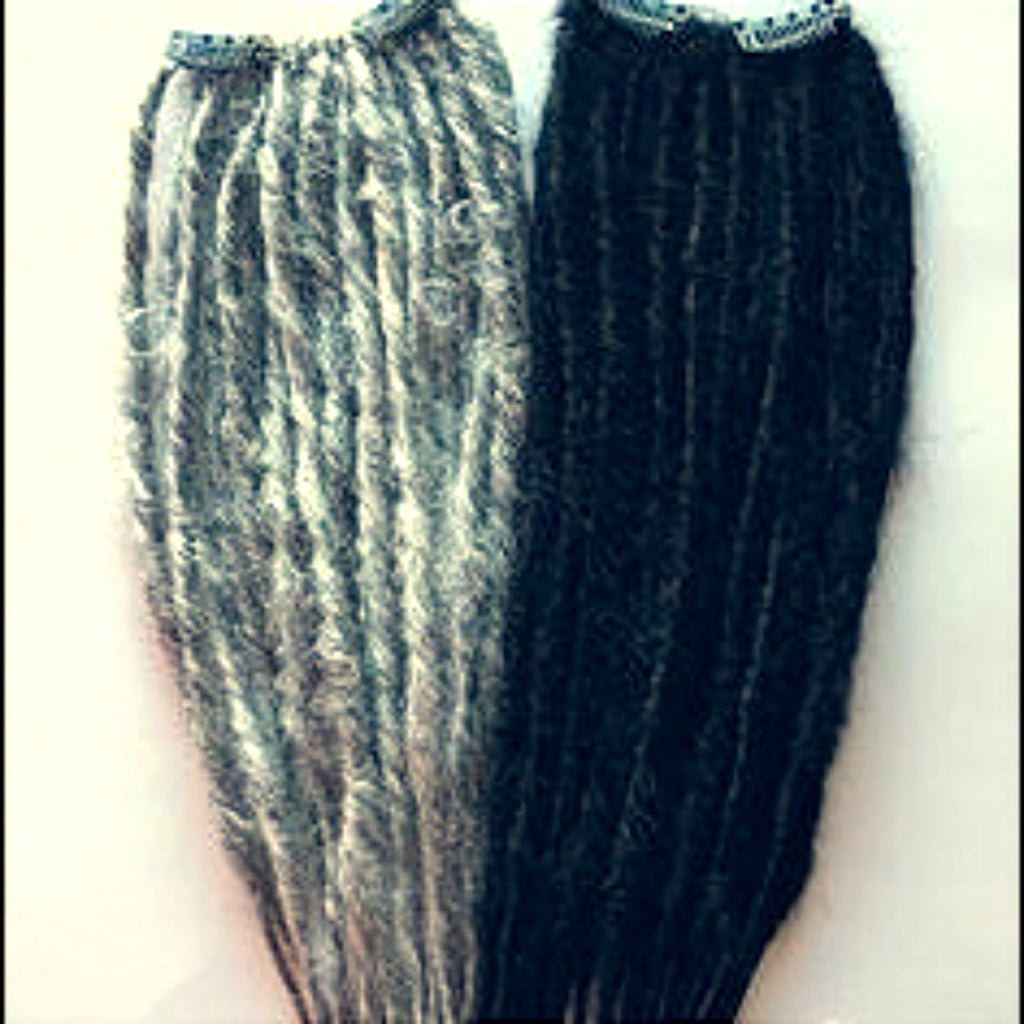 (2) Clip in Synthetic Dreads Dreadlocks Sets 18 in