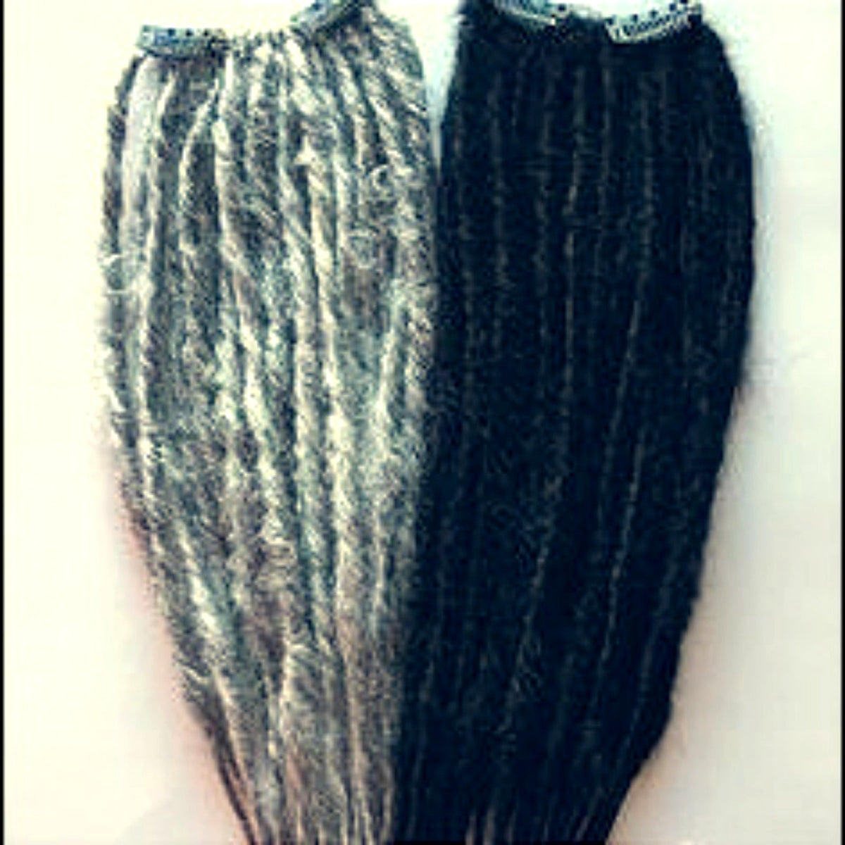 (2) Clip in Synthetic Dreads Dreadlocks Sets 18 in