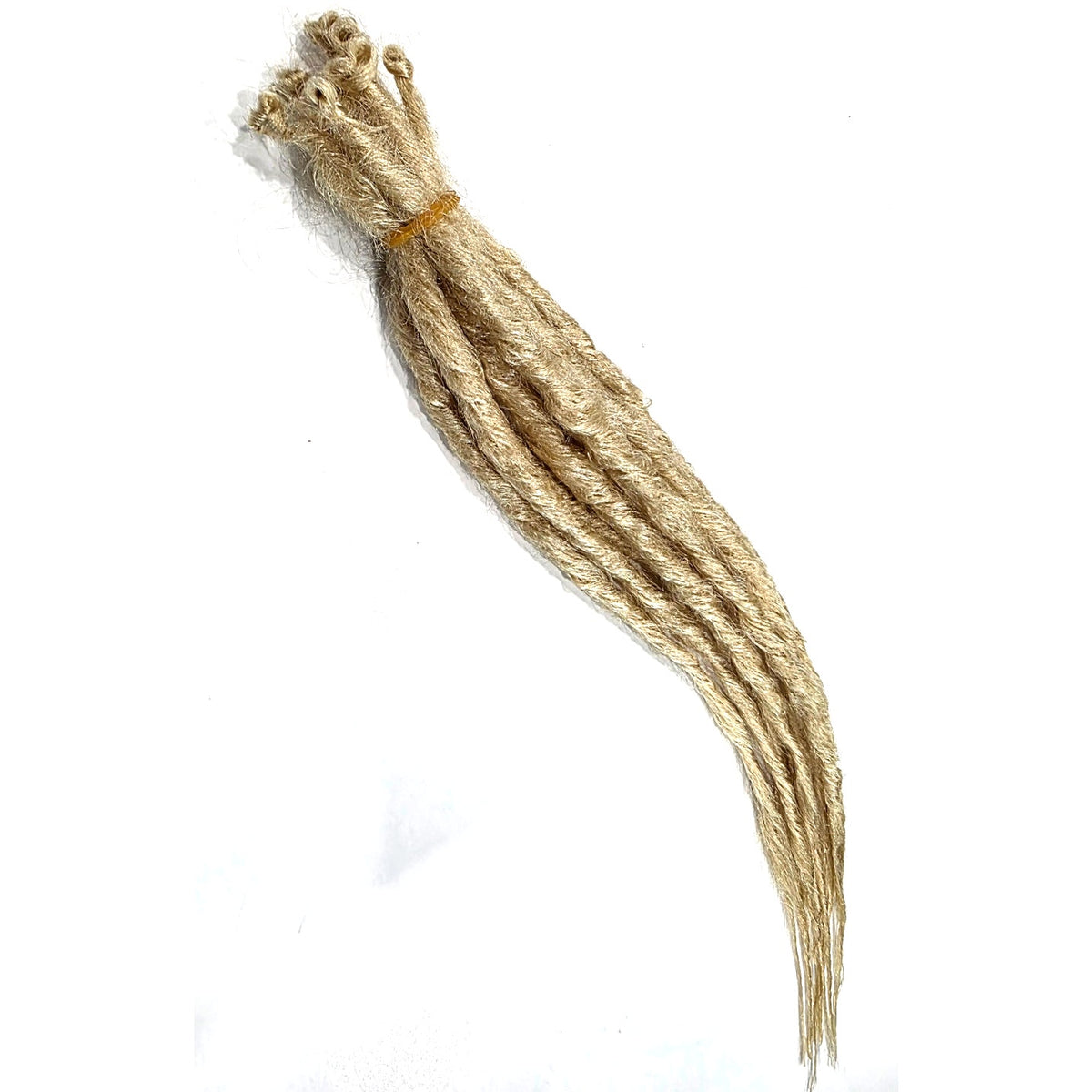 10 SE Single Ended Knotty Light Blonde Synthetic Dread Dreadlock Hair Extensions