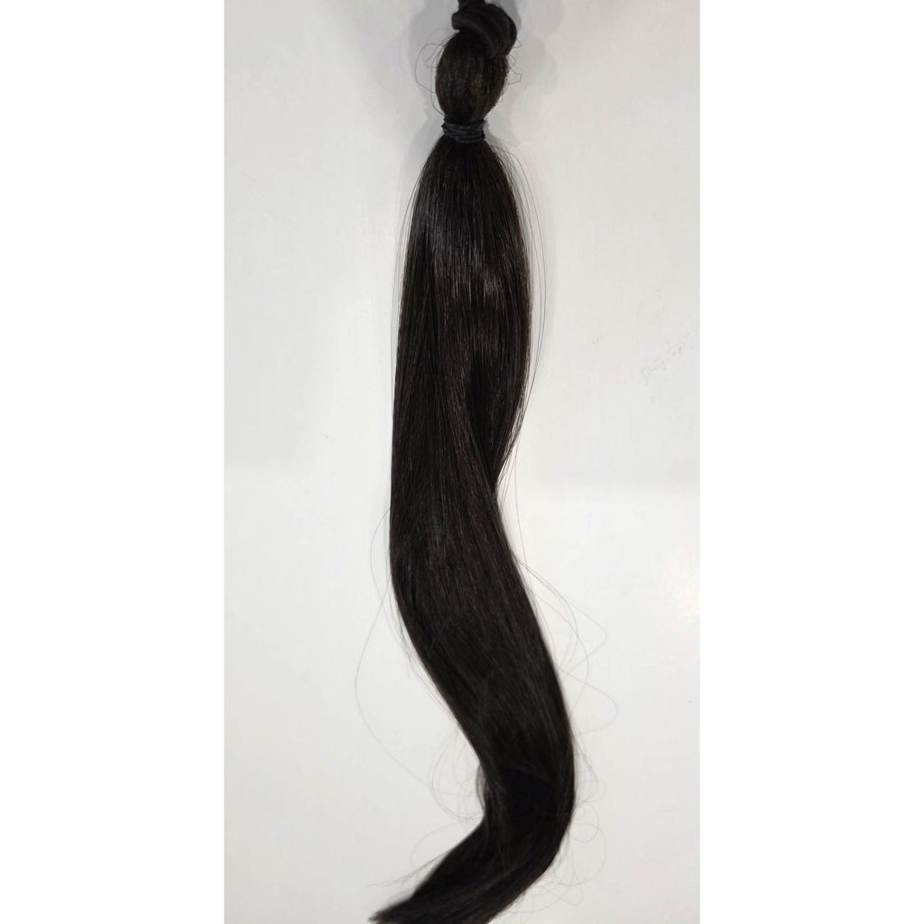 Dark brown ponytail extension 24 inch, color 4 straight synthetic hair pony fall