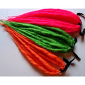 20 DE Orange Pink Green Double Ended Dreads Dreadlocks Hair Extensions