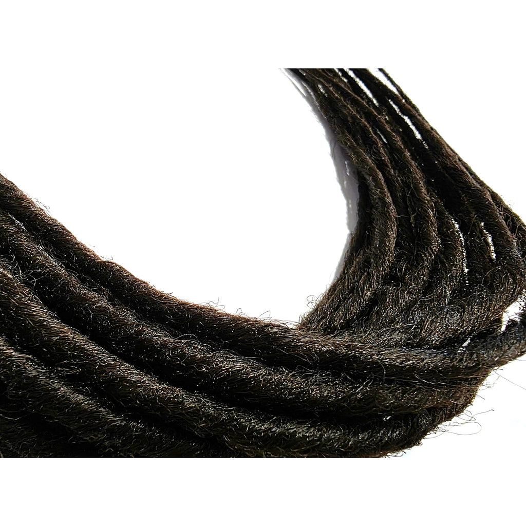10 SE Single Ended Dark Black Brown Synthetic Dreads Dreadlock Hair Extensions