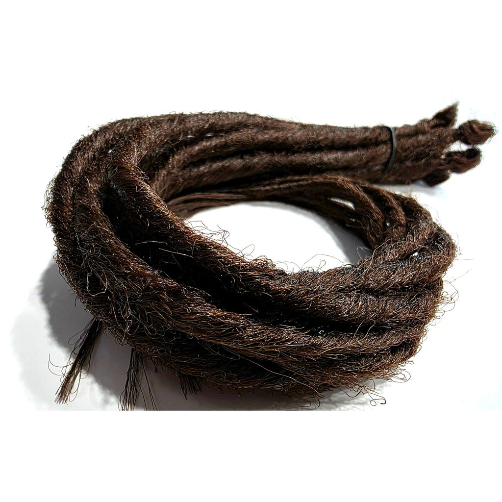 10 SE Single Ended Dark Brown Synthetic Dreads Dreadlock Hair Extensions