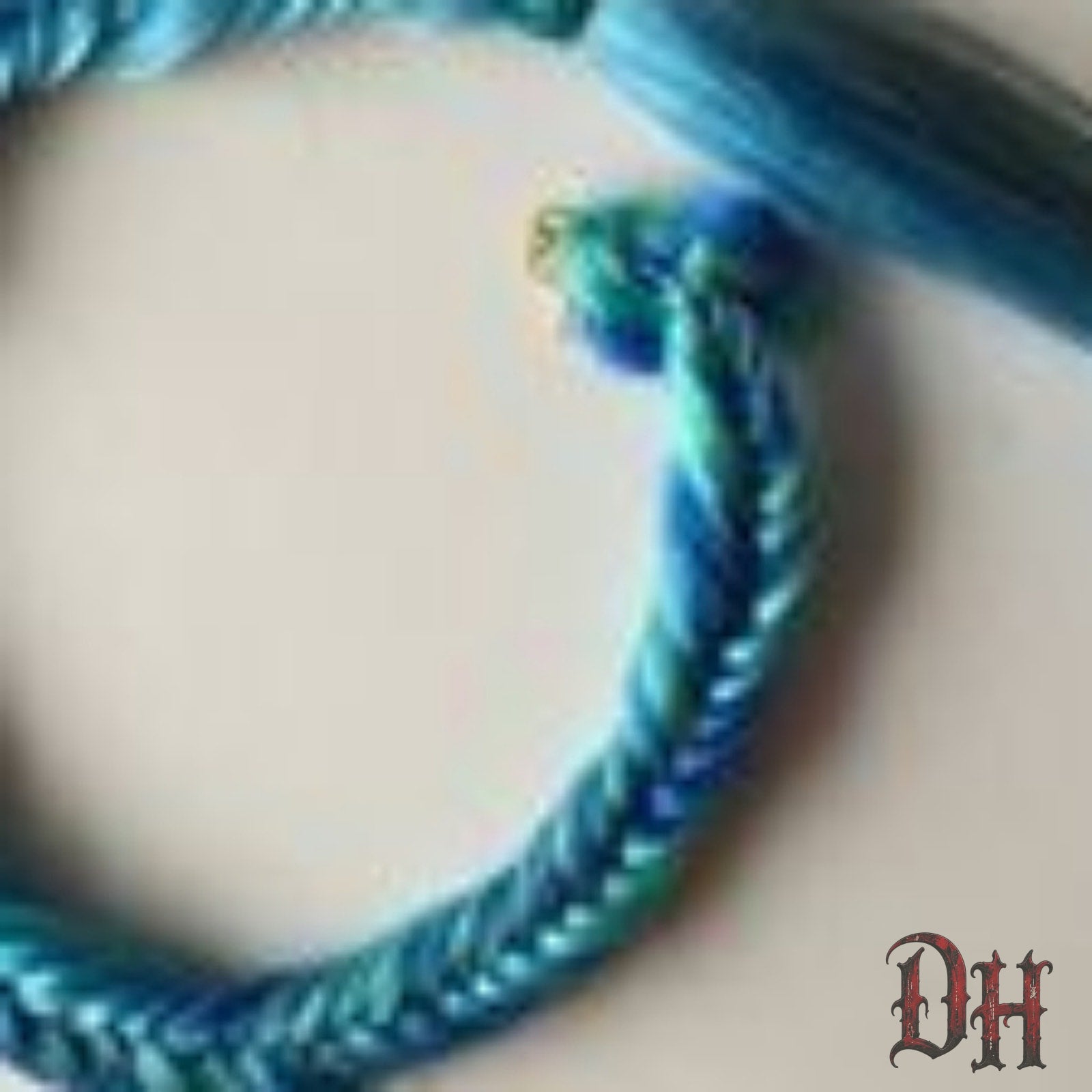 Clip in Two Tone Blue Fishtail Braid Hair Extension