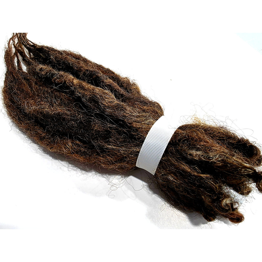 10 SE Single Ended Thick Knotty Brown Blend Dreads Dreadlock Hair Extensions