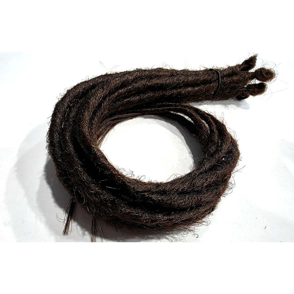 10 SE Single Ended Dark Brown Synthetic Dreads Dreadlock Hair Extensions