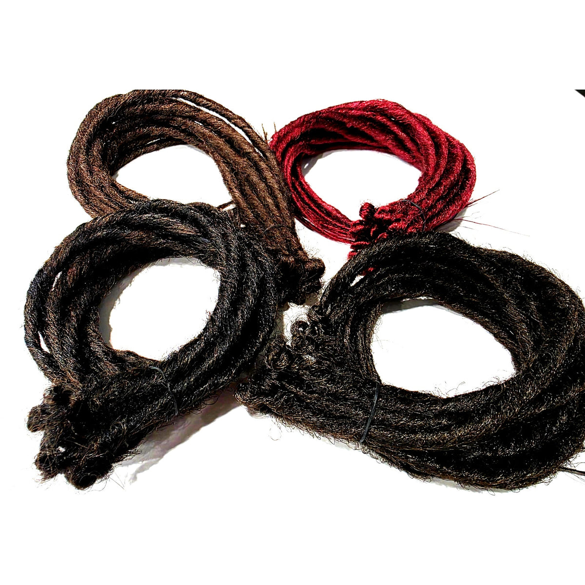 50 SE Single Ended Black Brown Burgundy Red Dreads Dreadlock Hair