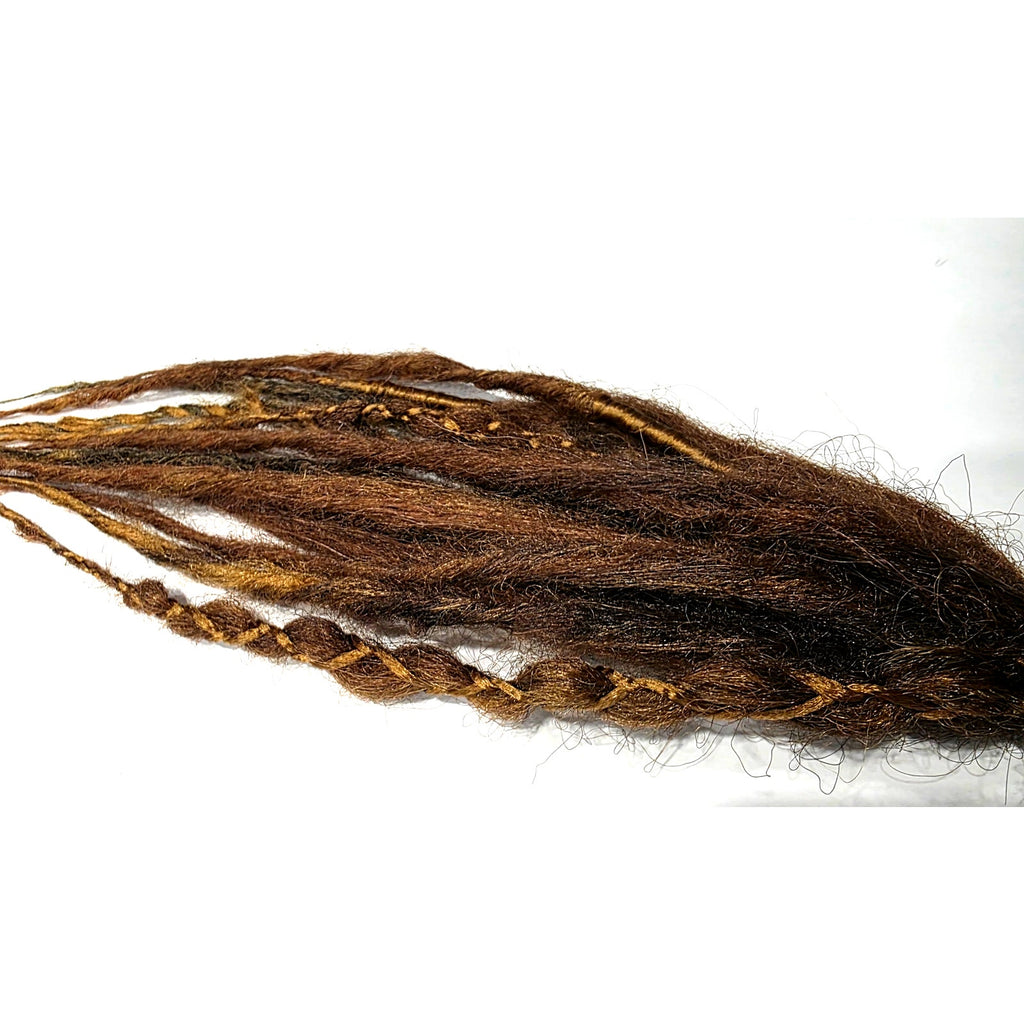 10 SE Single Ended Auburn Brown Mix Dreads Dreadlocks Hair Extensions