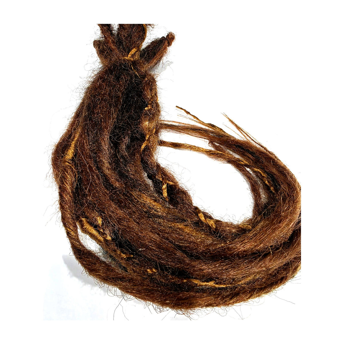 10 SE Single Ended Auburn Brown Mix Dreads Dreadlocks Hair Extensions