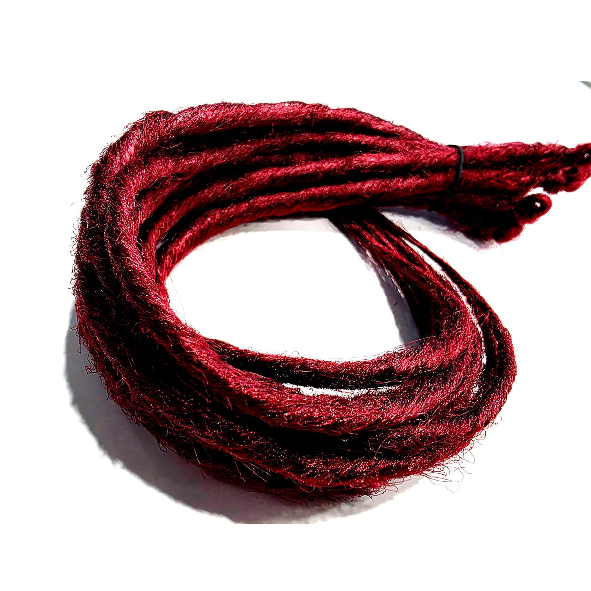 10 SE Single Ended Burgundy Red Synthetic Dreads Dreadlock Hair Extensions