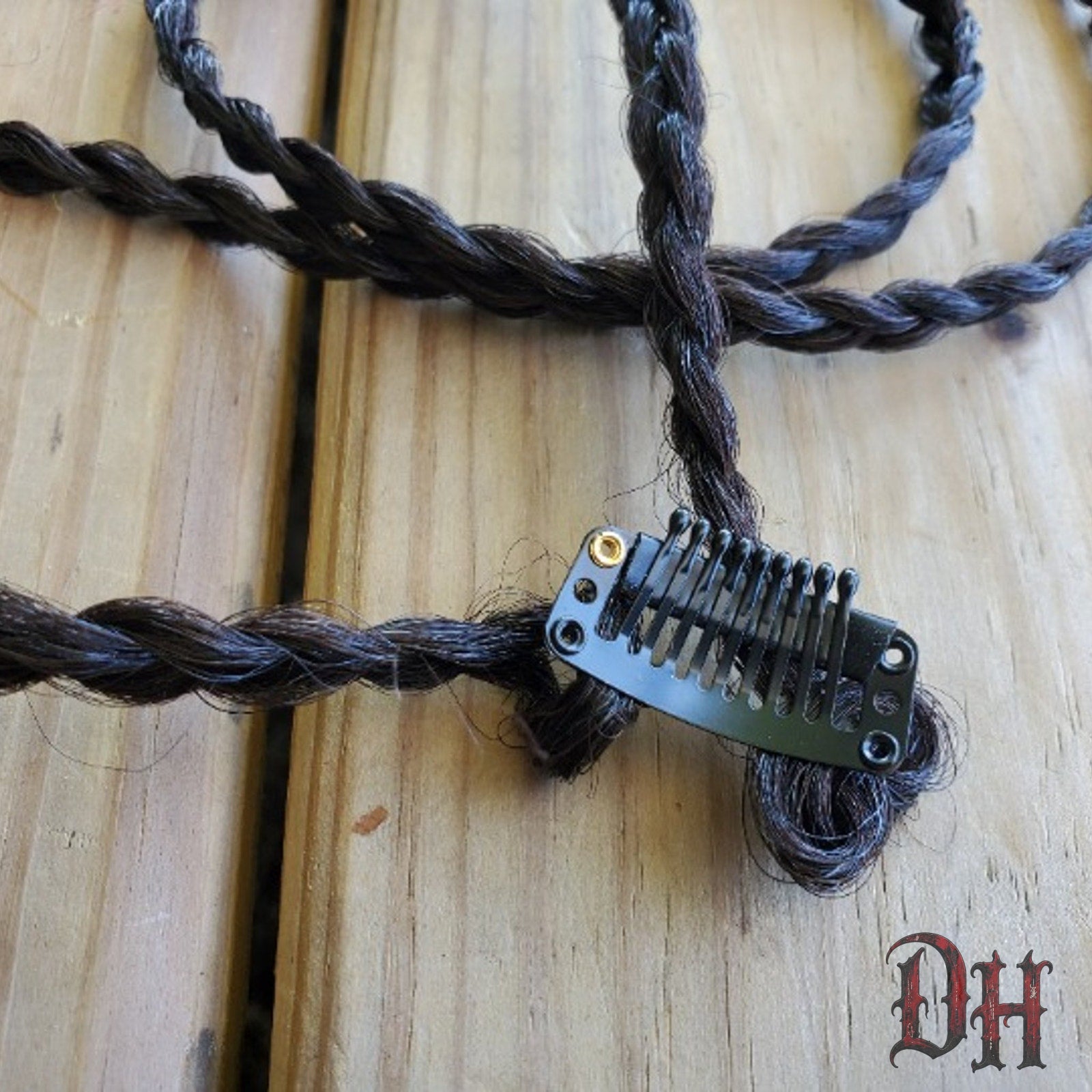 Dark Brown Clip in Braids Hair Extension