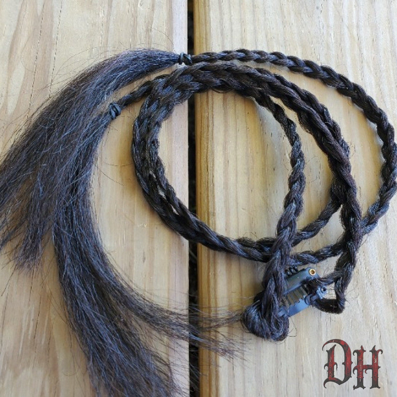 Dark Brown Clip in Braids Hair Extension
