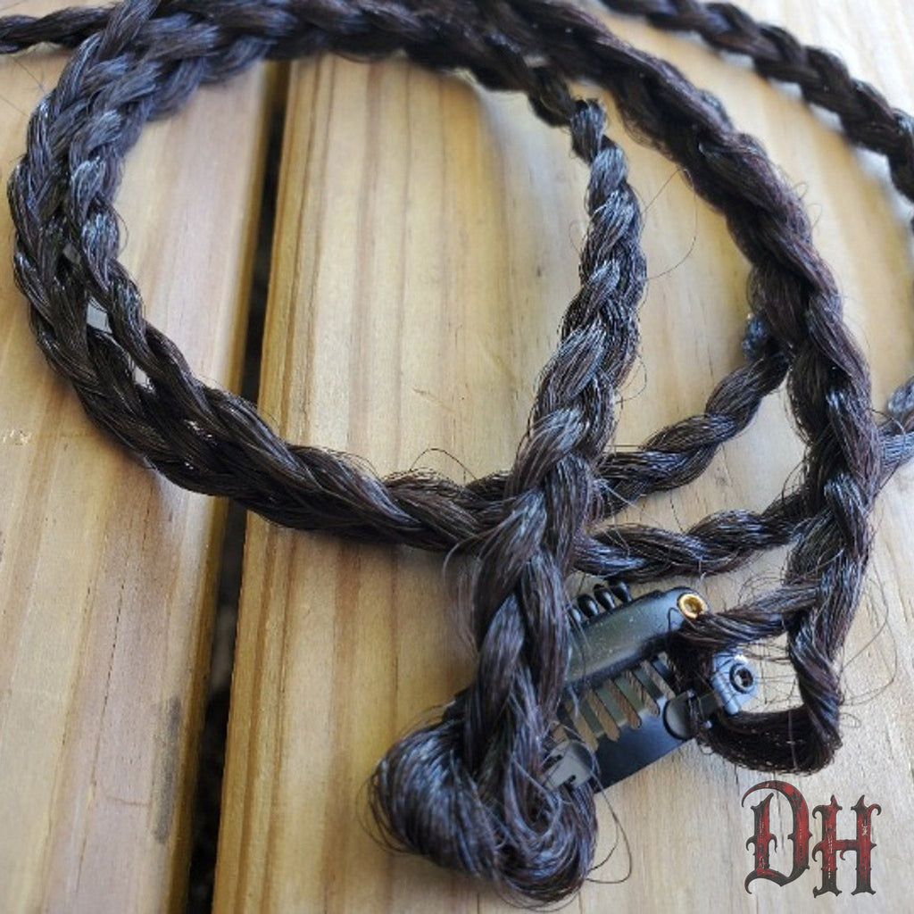Dark Brown Clip in Braids Hair Extension
