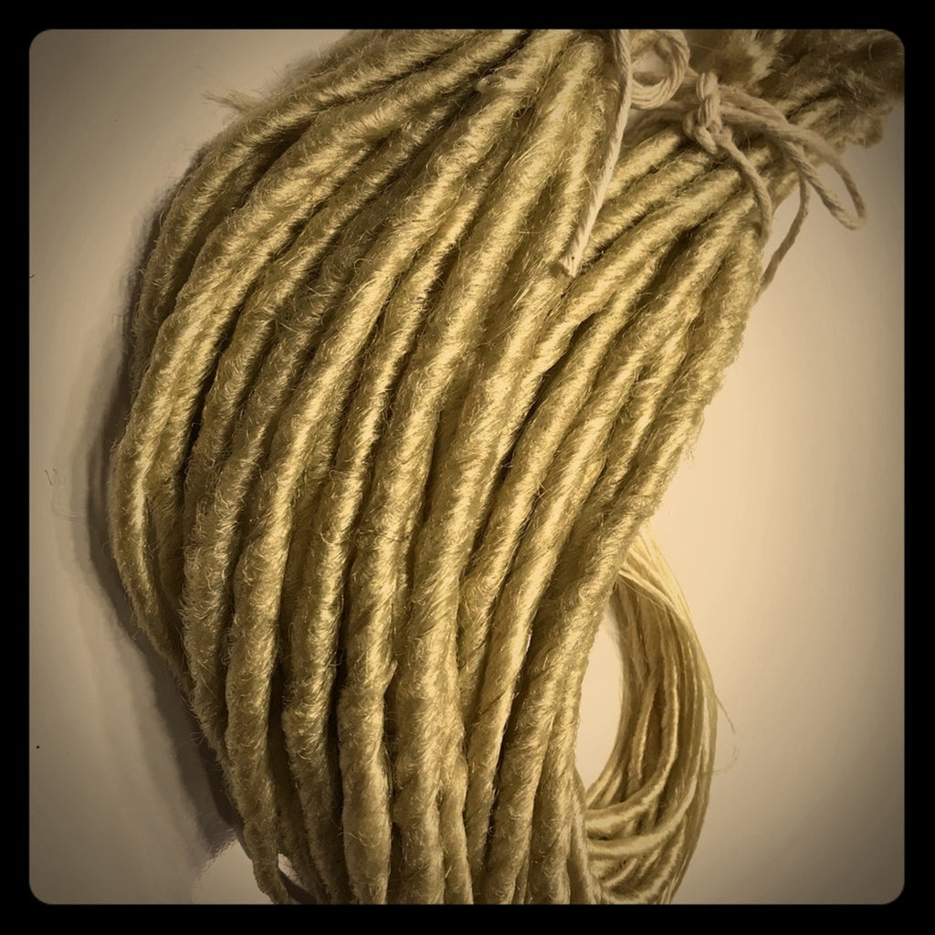 50 SE Single Ended Platinum Blonde Dreads Dreadlock Hair Extensions