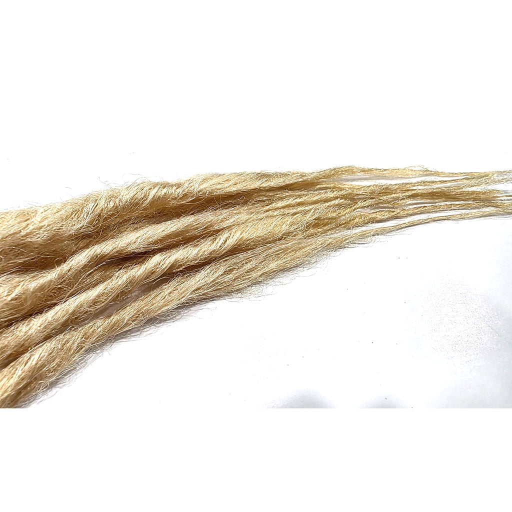 10 SE Single Ended Knotty Light Blonde Synthetic Dread Dreadlock Hair Extensions