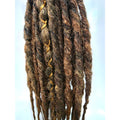 25 SE Single Ended Auburn Brown Synthetic Dread Dreadlock Hair Extensions Knotty