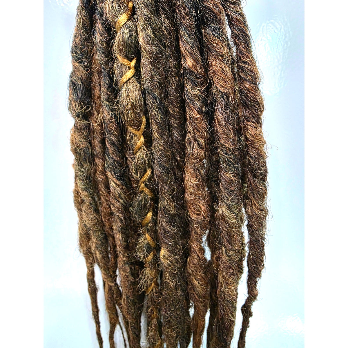 25 SE Single Ended Auburn Brown Synthetic Dread Dreadlock Hair Extensions Knotty