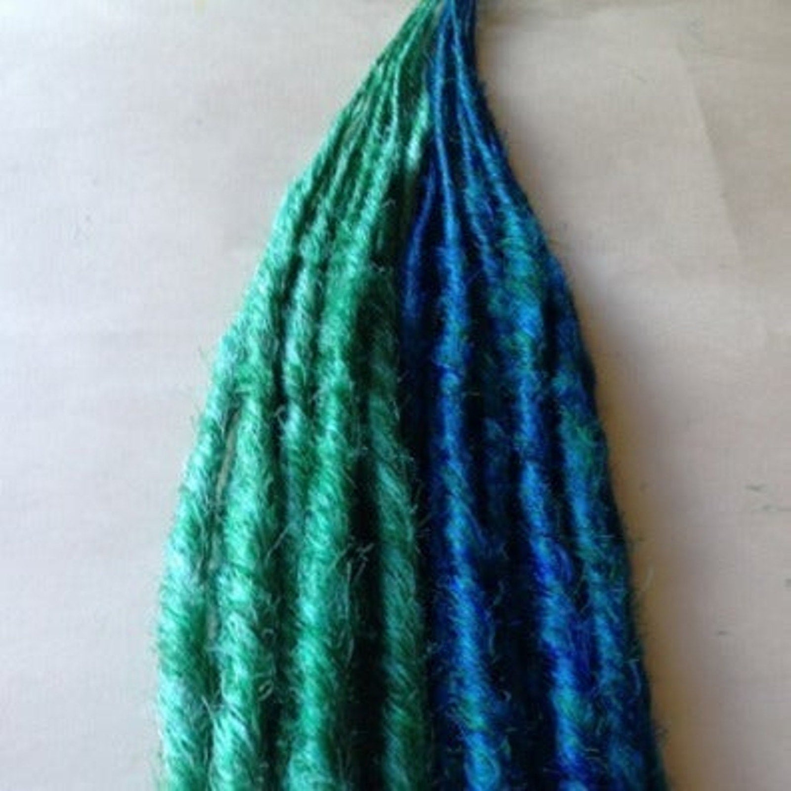 20 SE Blue and Green Dreads Dreadlocks Hair Extensions