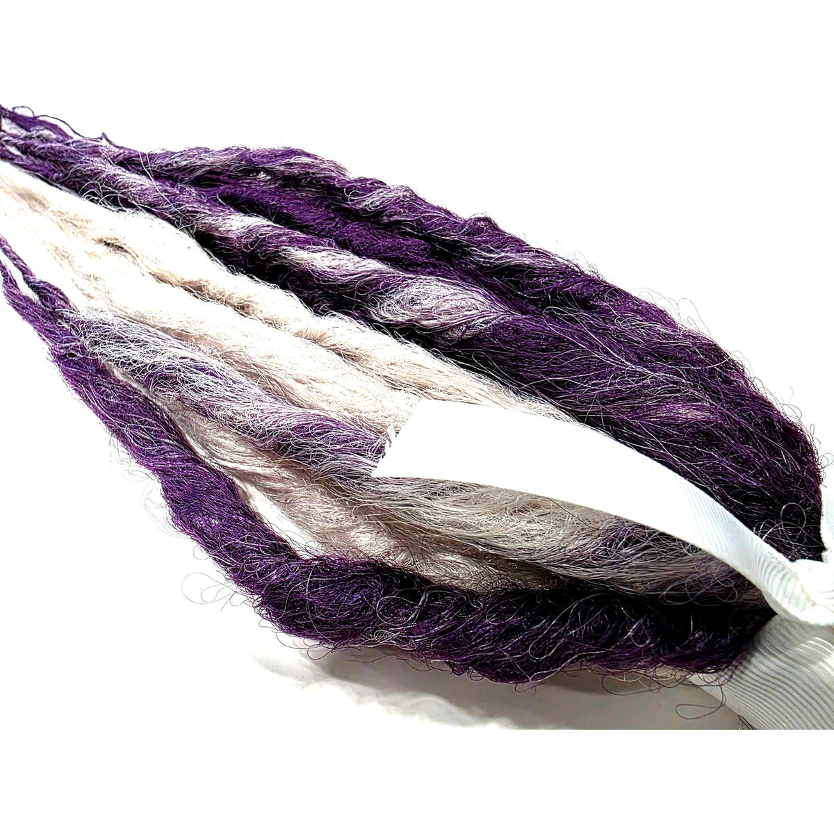 10 SE Single Ended Dark Purple Silver White Dreads Dreadlocks Hair Extensions