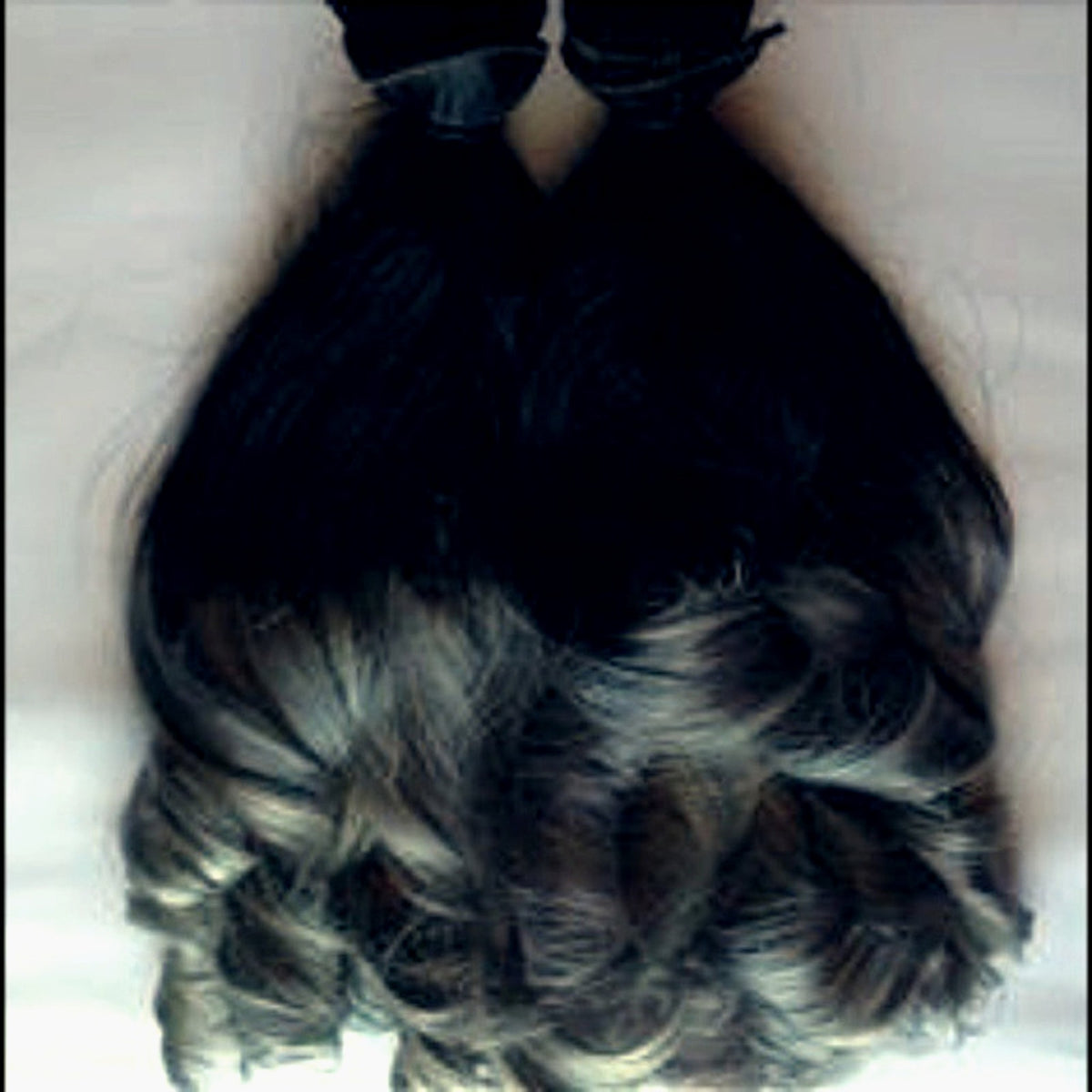 Black Silver Grey Ombre Human Hair Extensions Clip Or Tape