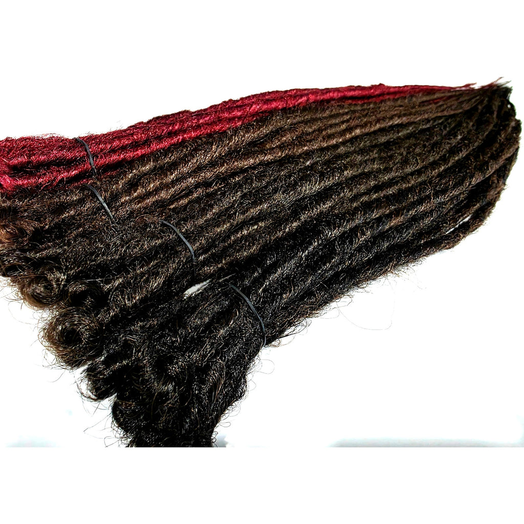50 SE Single Ended Black Brown Burgundy Red Dreads Dreadlock Hair