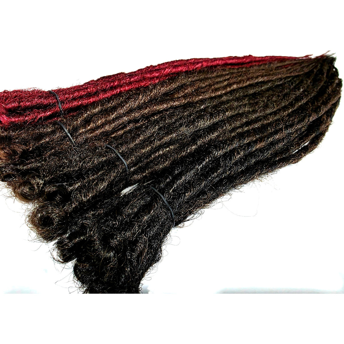50 SE Single Ended Black Brown Burgundy Red Dreads Dreadlock Hair