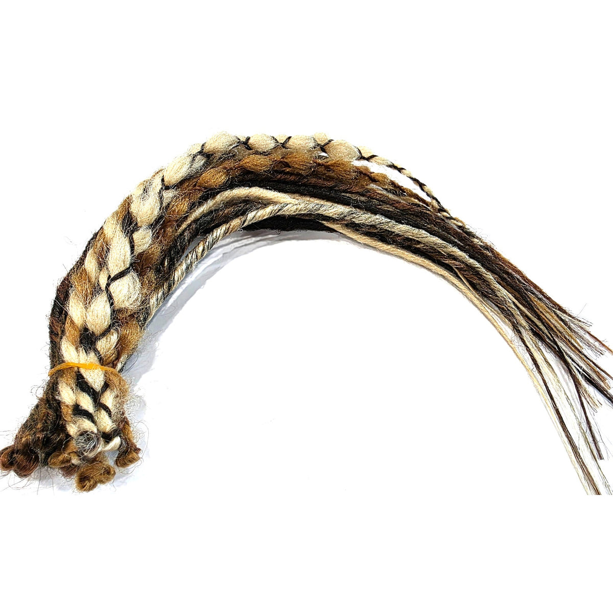 20 SE Single Ended Blonde Brown Gold Synthetic Dreads Dreadlocks Hair Extensions